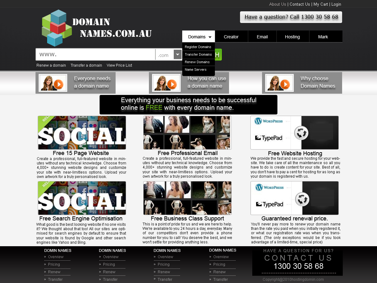 Web-Design von Mayank Patel für DomainNames.com.au | Design #152830