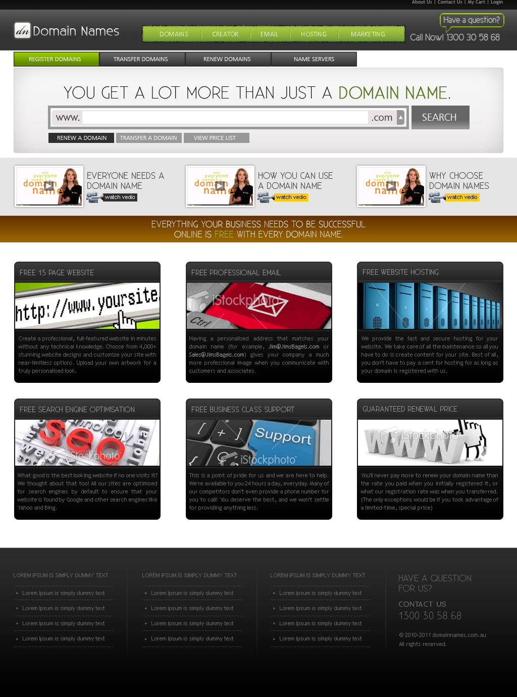 Web Design by Chandan Kumar for DomainNames.com.au | Design #150905