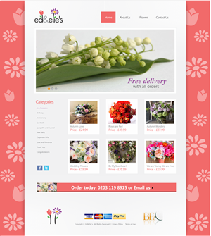 Ed & Elie's Homepage Design - Florists | Web Design by CreativeIyke