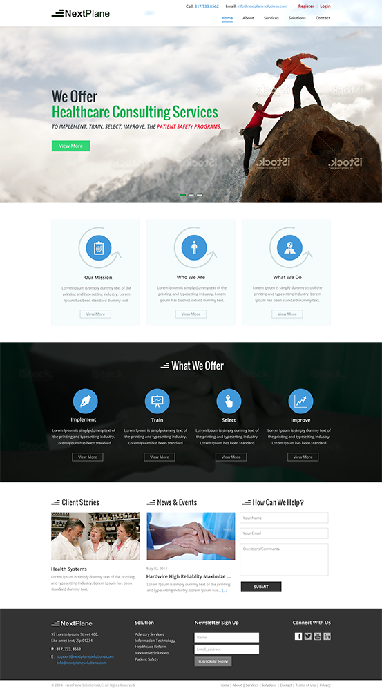 Web Design by Mayank Patel for NextPlane Solutions | Design #4078189