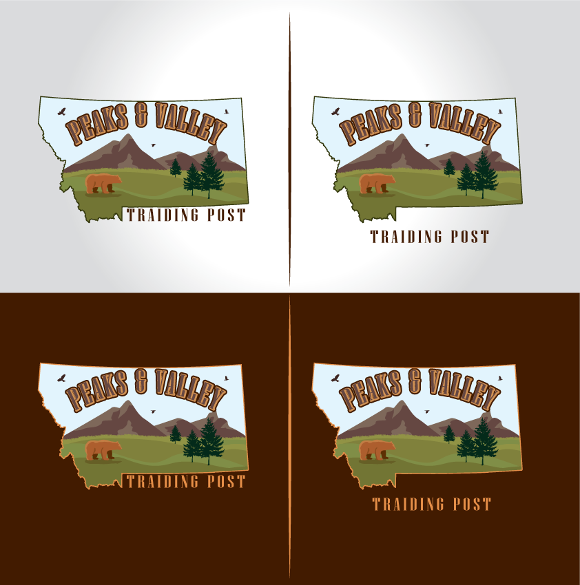 Logo Design by Bling Connect Ink for Peaks & Valleys Trading Post | Design #4080052