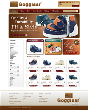 Webshop for baby shoes need new design  | Web Design by TechWise