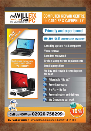 Flyer Design by Sbss for We WILL Fix Your PC | Design: #1170546
