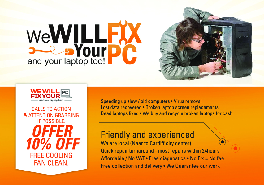 Design de Flyer par MasterMind pour We WILL Fix Your PC | Design #1224744
