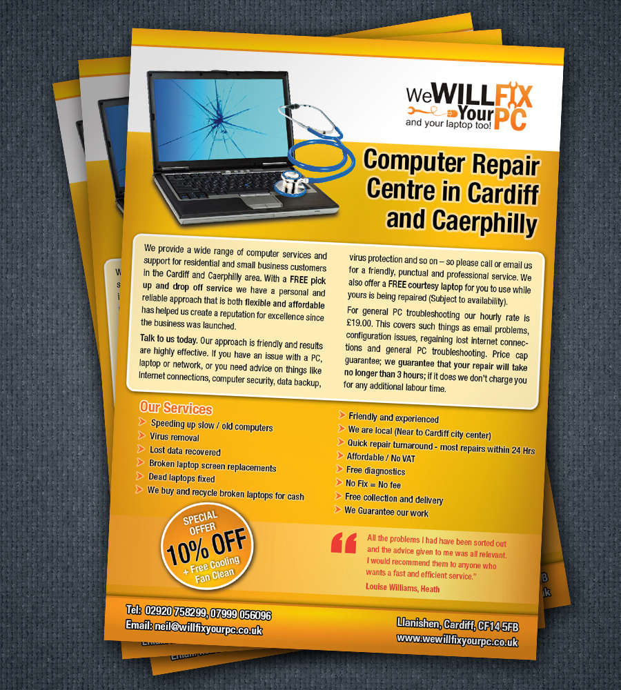 Flyer Design by georgy55ke for We WILL Fix Your PC | Design #1212841