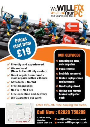Flyer Design by rkailas for We WILL Fix Your PC | Design: #1211335