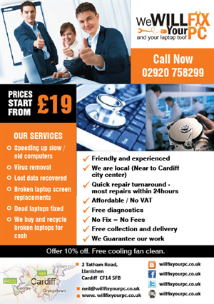 Flyer Design by rkailas for We WILL Fix Your PC | Design: #1211341