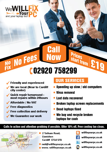 Flyer Design by rkailas for We WILL Fix Your PC | Design #1211348