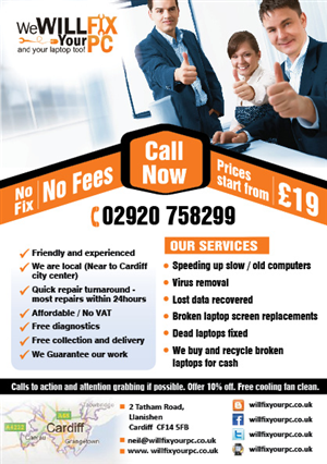Flyer Design by rkailas for We WILL Fix Your PC | Design: #1211348