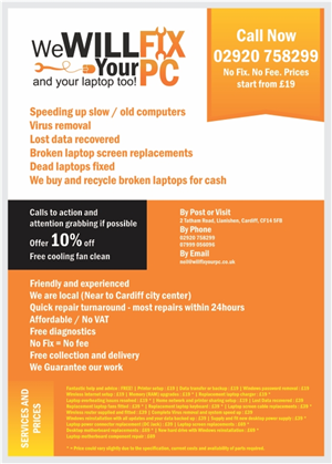 Flyer-Design von barinix für We WILL Fix Your PC | Design #1222424