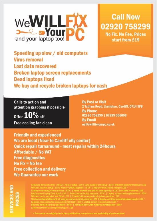 Bold Modern Accommodation Flyer Design For We Will Fix Your Pc
