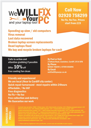 Flyer Design by barinix for We WILL Fix Your PC | Design: #1222442