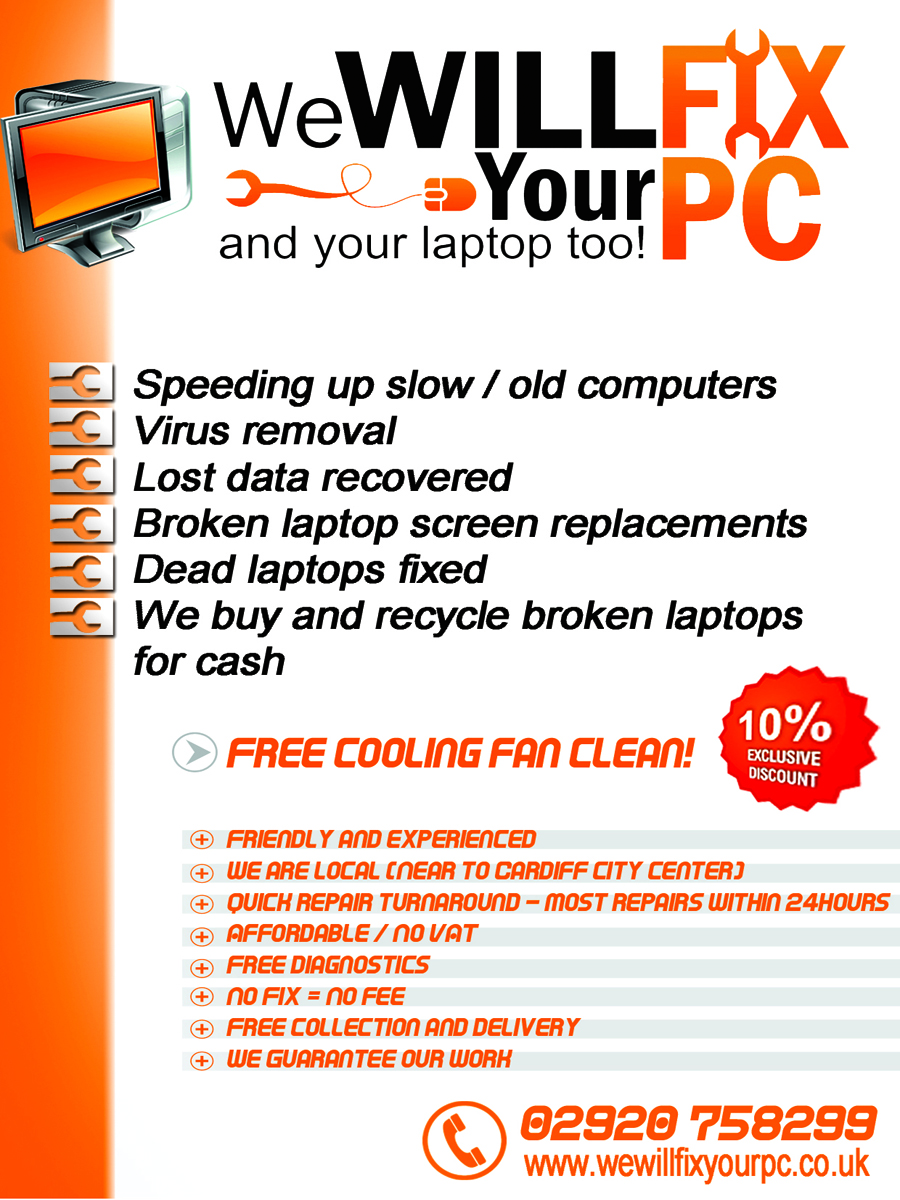 Flyer Design by PHOE Design  for We WILL Fix Your PC | Design #1204497
