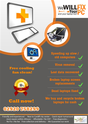 Computer repair services flyer | Diseño de Flyer por Scorpius design