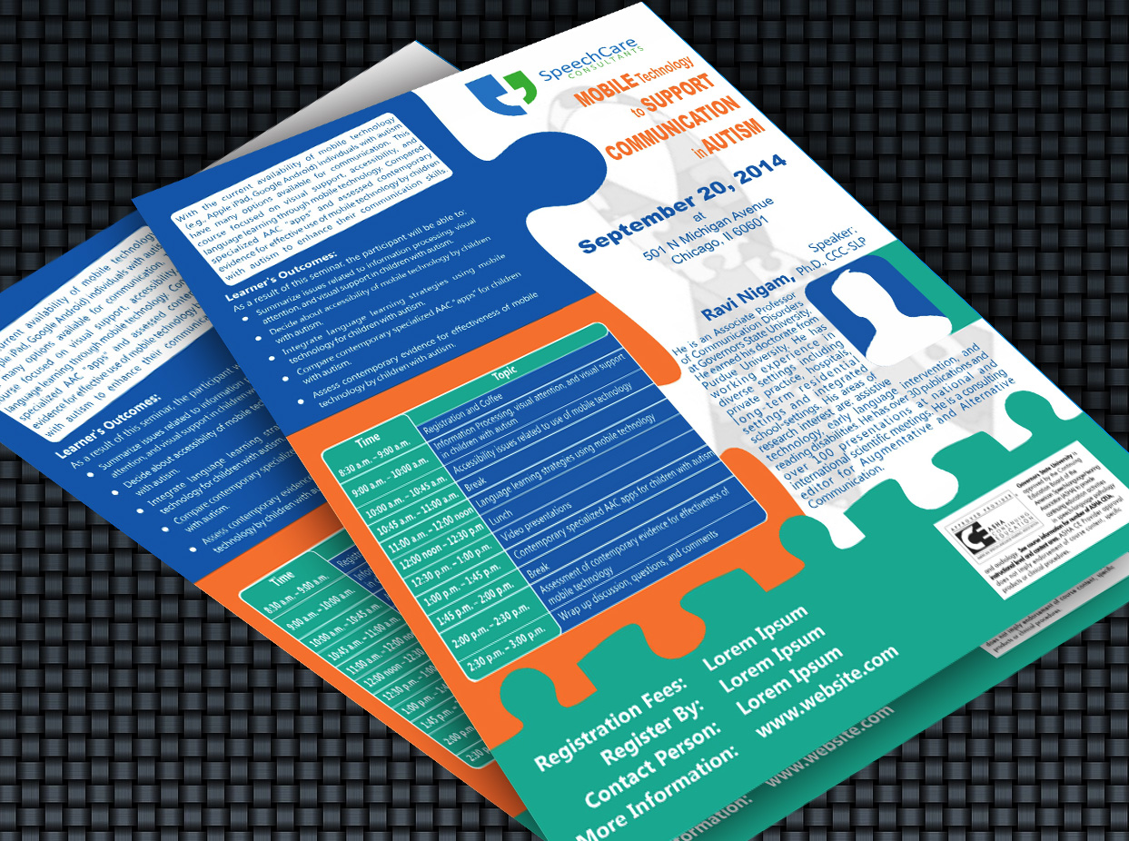 Brochure Design by HollyBlue Studio for SpeechCare Consultants | Design #4092701