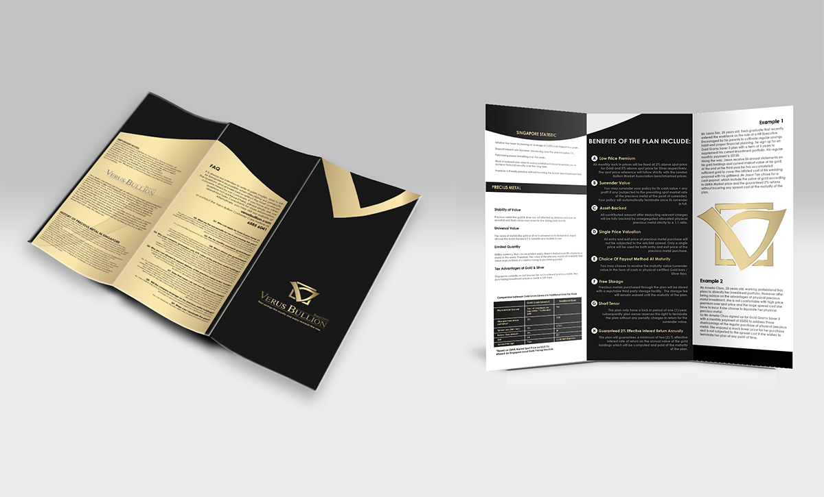 Broschüren-Design von Cyanide Design für Verus Bullion Private Limited | Design #4092615