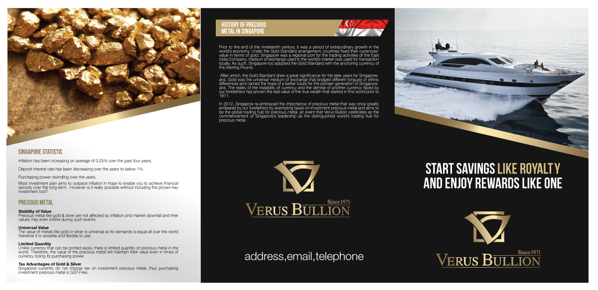 Brochure Design by JCR for Verus Bullion Private Limited | Design #4072825