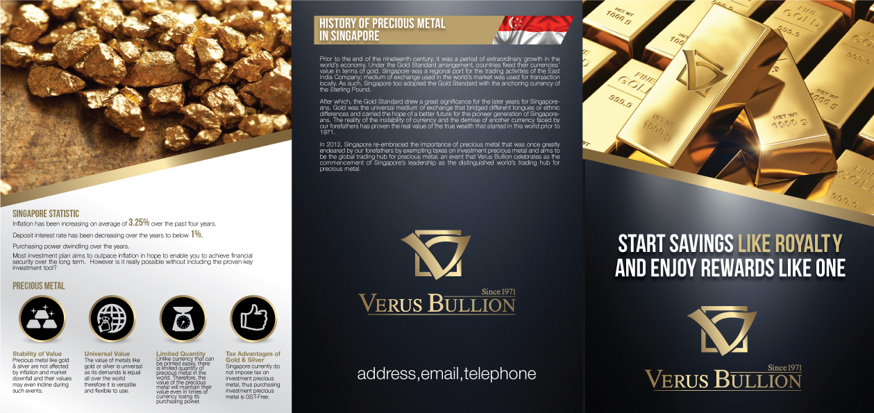 Brochure Design by JCR for Verus Bullion Private Limited | Design: #4101820