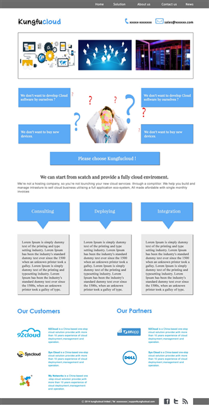 Web Design by Shoaib Abbasi for 92CLOUD TECHNOLOGY CO., LIMITED | Design #4097668