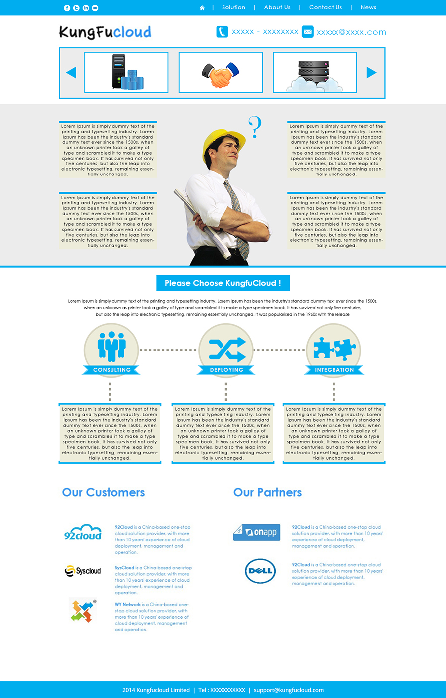 Web Design by Adeel Hanif® for 92CLOUD TECHNOLOGY CO., LIMITED | Design #4074569