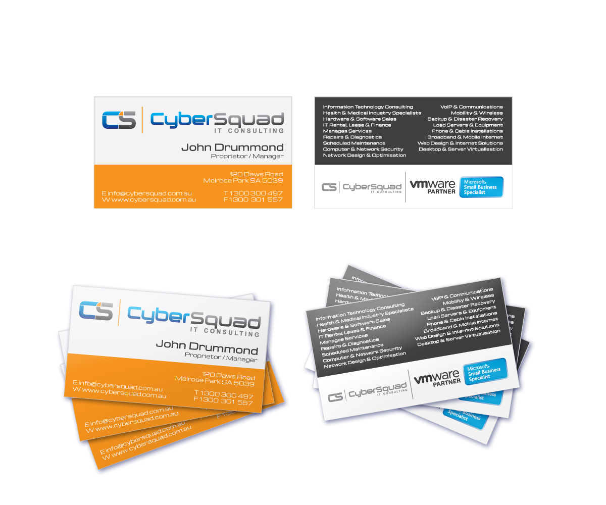 Business Card Design by Anthony for CyberSquad IT Consulting | Design #1126575