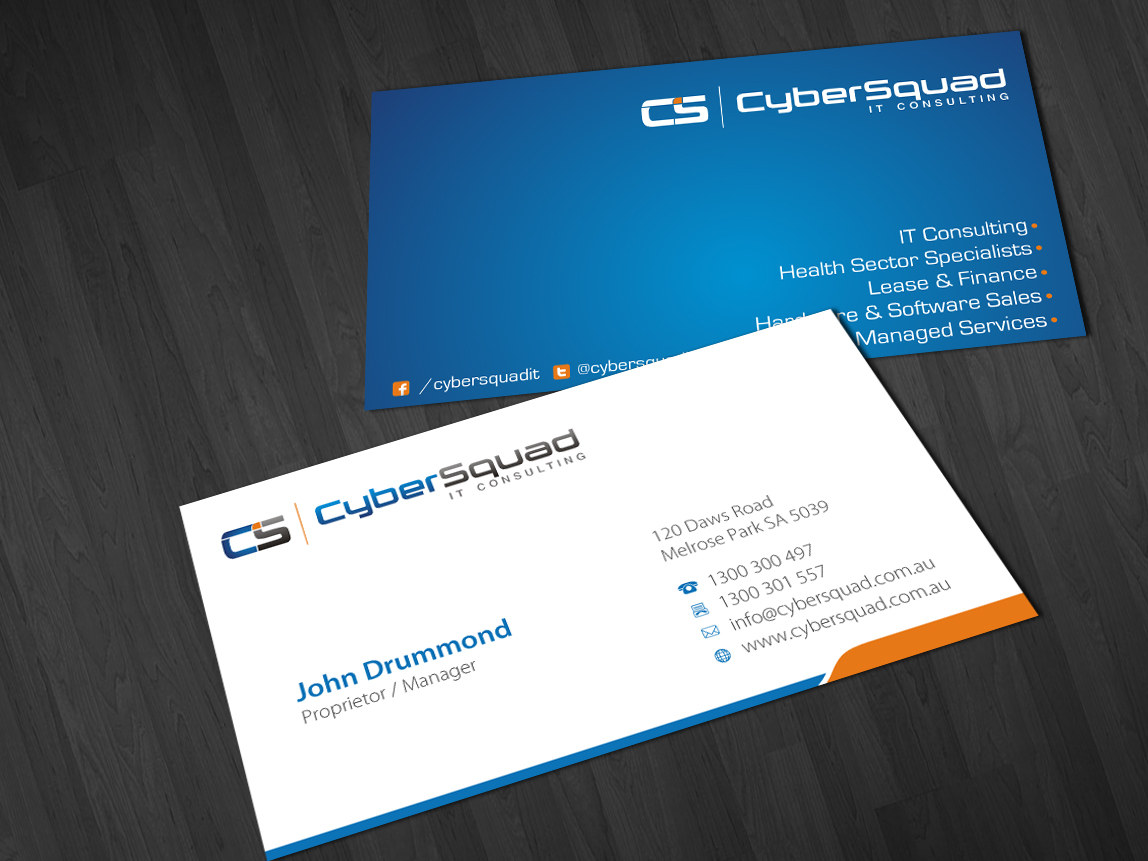 Modern Bold Medical Business Card Design For Cybersquad It Consulting By Nila Design