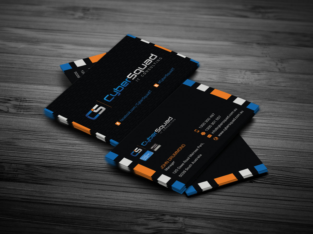 Business Card Design by diRtY.EMM for CyberSquad IT Consulting | Design #1127460