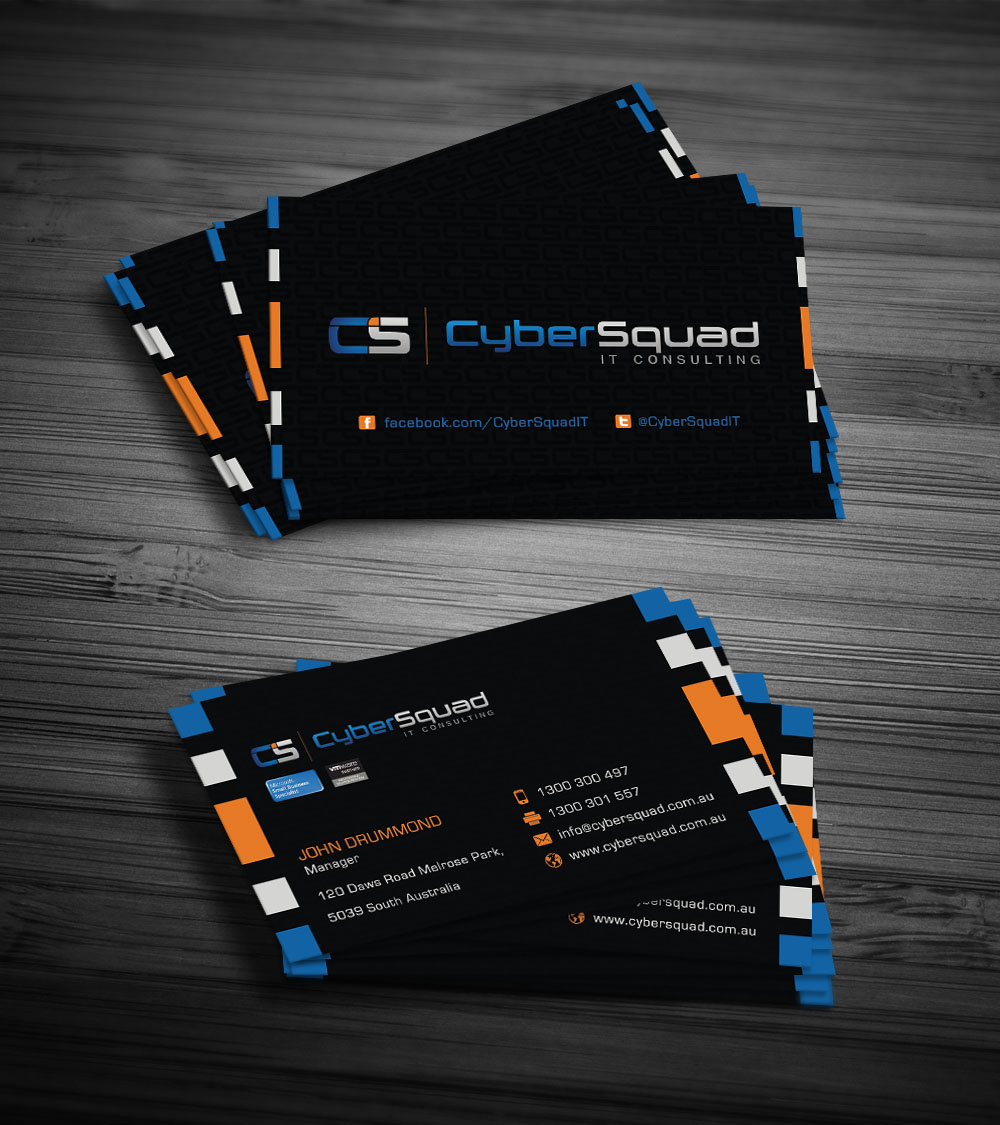 Business Card Design by diRtY.EMM for CyberSquad IT Consulting | Design #1127462