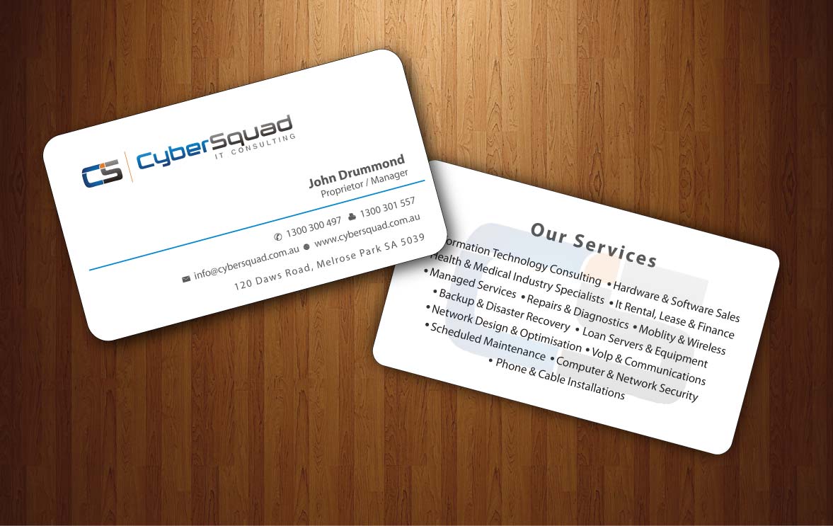 Business Card Design by Sbss for CyberSquad IT Consulting | Design #1124515
