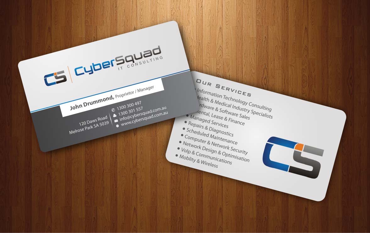 Business Card Design by Sbss for CyberSquad IT Consulting | Design #1124519