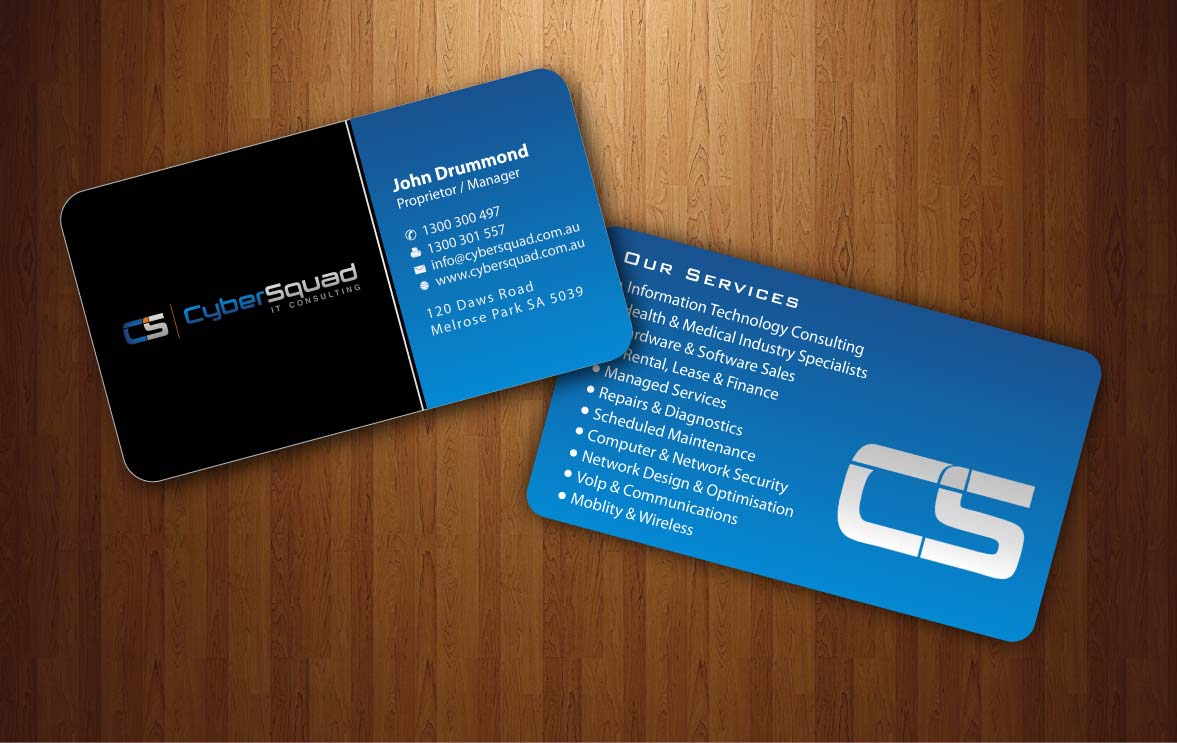 Business Card Design by Sbss for CyberSquad IT Consulting | Design #1124520