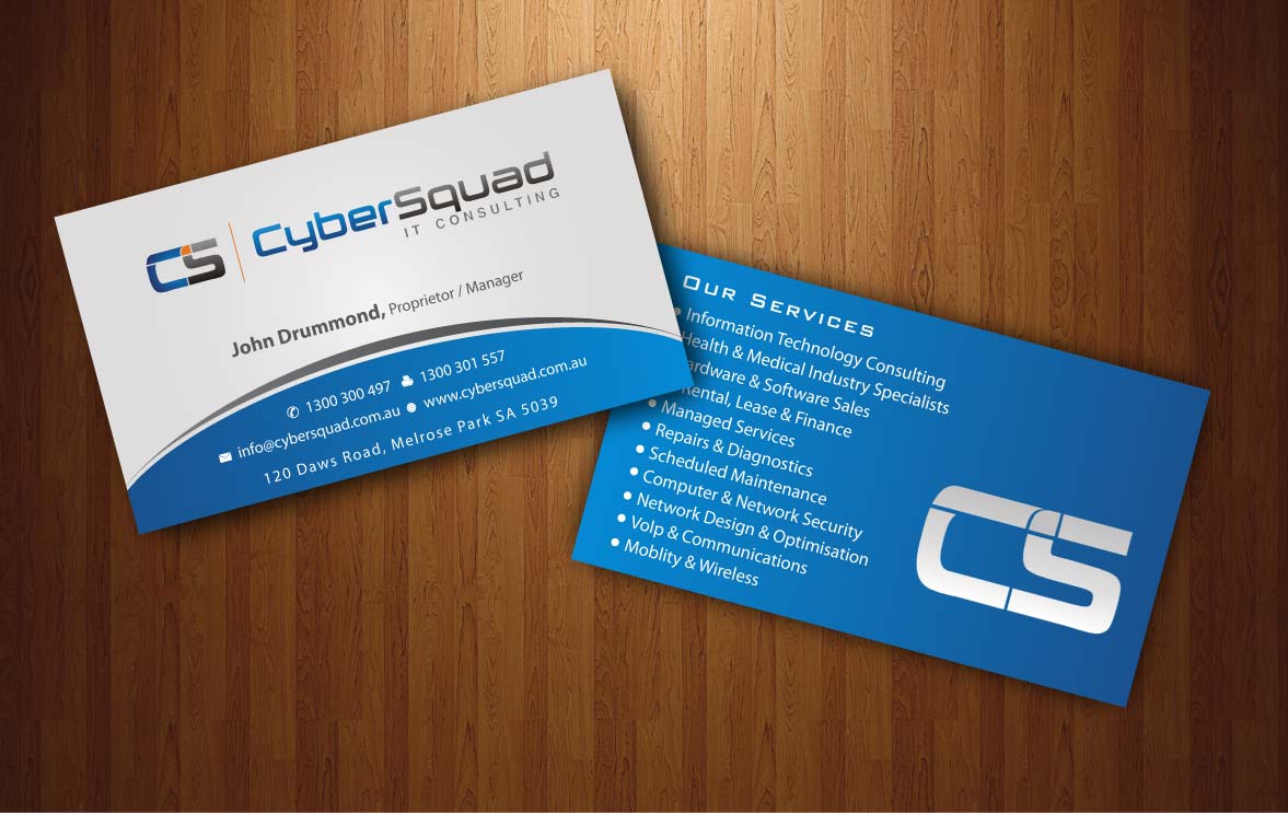 Business Card Design by Sbss for CyberSquad IT Consulting | Design #1124539