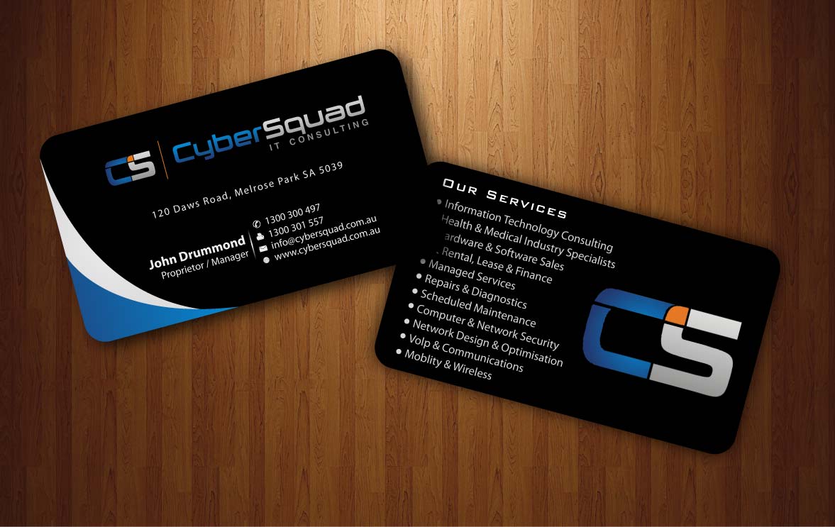 Business Card Design by Sbss for CyberSquad IT Consulting | Design #1124549