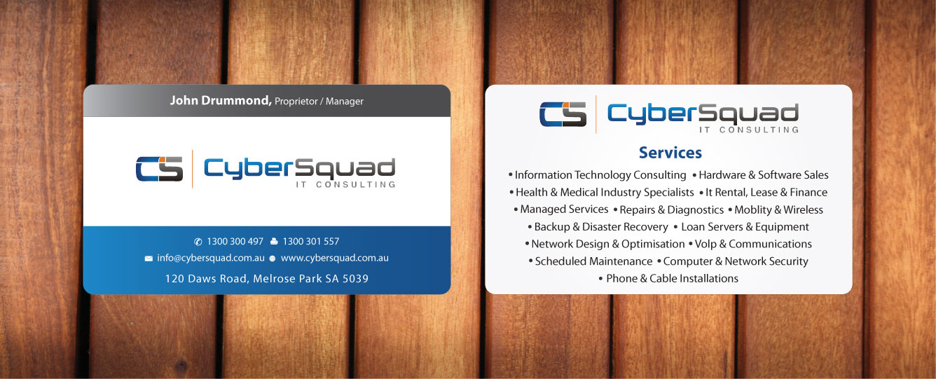 Business Card Design by Sbss for CyberSquad IT Consulting | Design #1125243