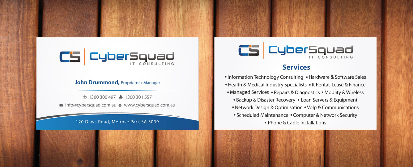 Business Card Design by Sbss for CyberSquad IT Consulting | Design #1125244