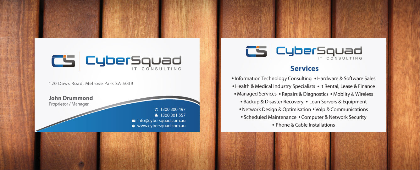 Business Card Design by Sbss for CyberSquad IT Consulting | Design #1125247