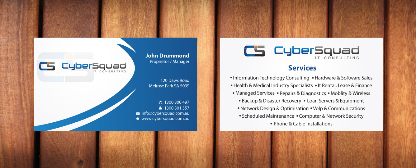 Business Card Design by Sbss for CyberSquad IT Consulting | Design #1125248