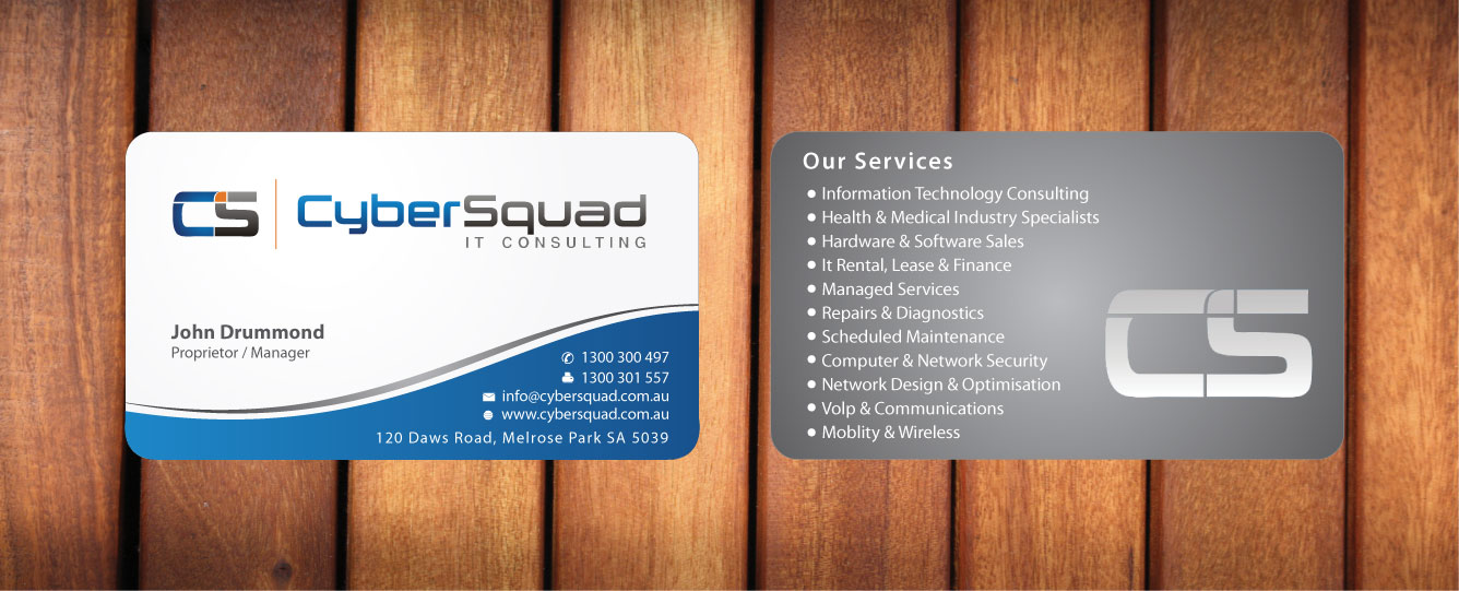 Business Card Design by Sbss for CyberSquad IT Consulting | Design #1125250