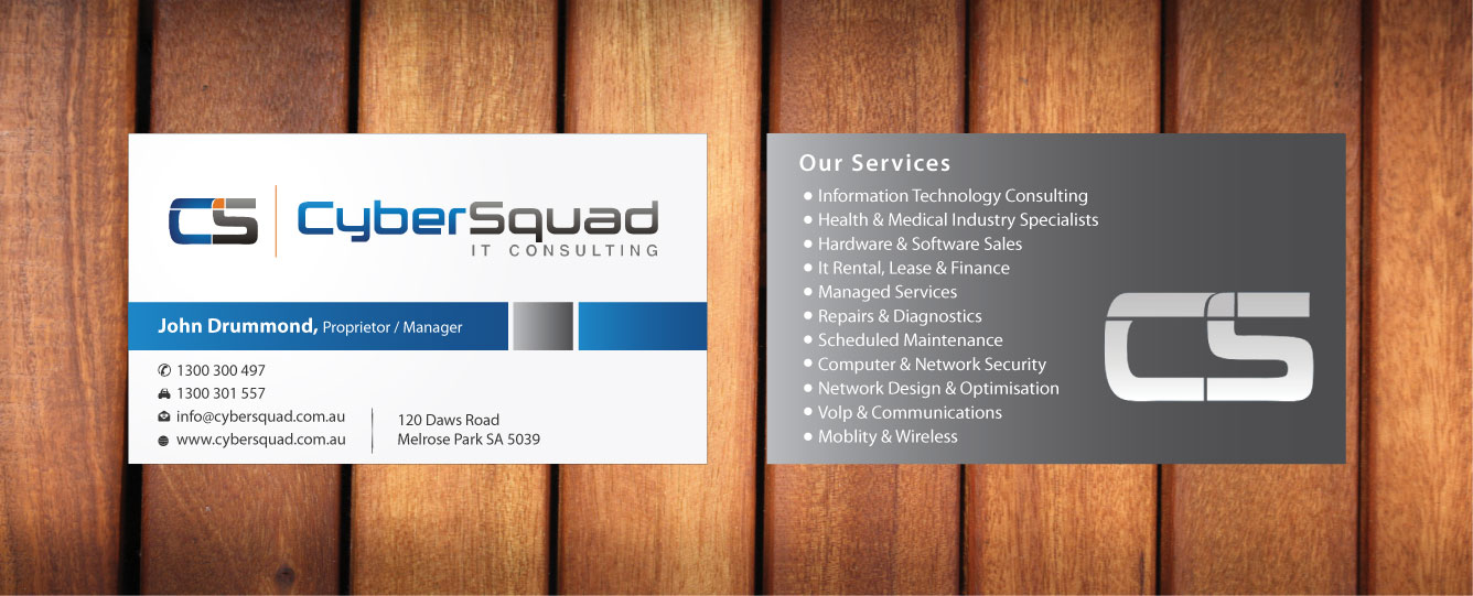 Business Card Design by Sbss for CyberSquad IT Consulting | Design #1125252