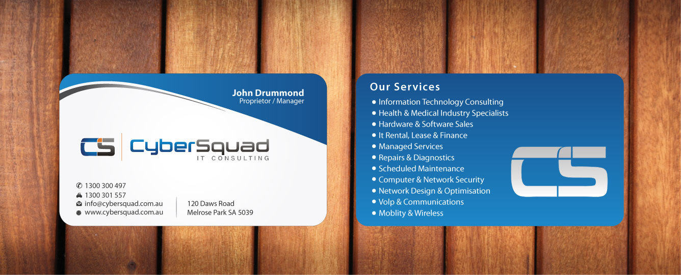 Business Card Design by Sbss for CyberSquad IT Consulting | Design #1125261