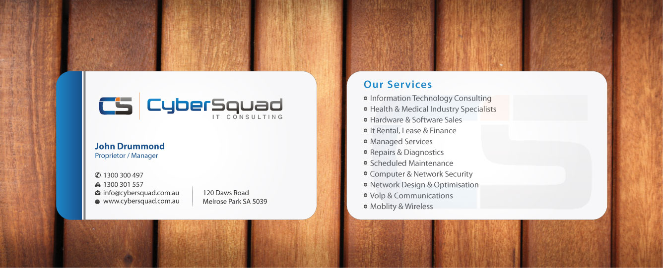Business Card Design by Sbss for CyberSquad IT Consulting | Design #1125262