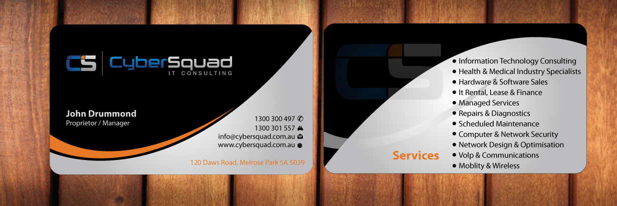 Business Card Design by Sbss for CyberSquad IT Consulting | Design #1125619