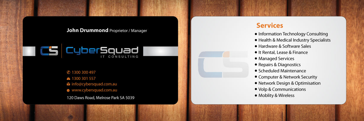 Business Card Design by Sbss for CyberSquad IT Consulting | Design #1125621