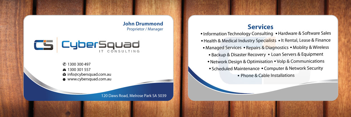 Business Card Design by Sbss for CyberSquad IT Consulting | Design #1125624