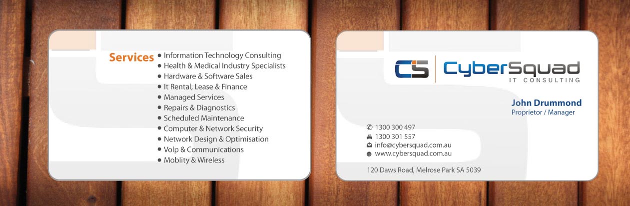 Business Card Design by Sbss for CyberSquad IT Consulting | Design #1125625