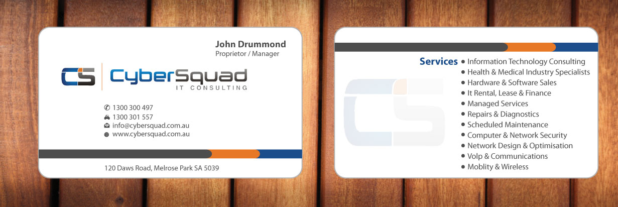 Business Card Design by Sbss for CyberSquad IT Consulting | Design #1125629
