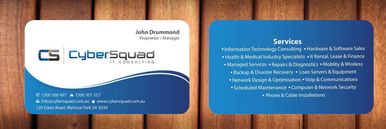 Business Card Design by Sbss for CyberSquad IT Consulting | Design #1125631