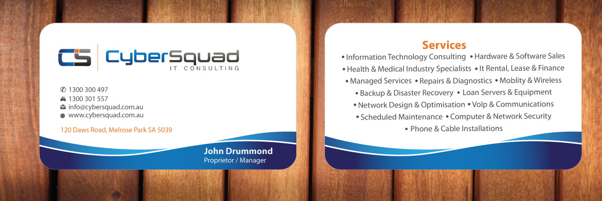 Business Card Design by Sbss for CyberSquad IT Consulting | Design #1125632