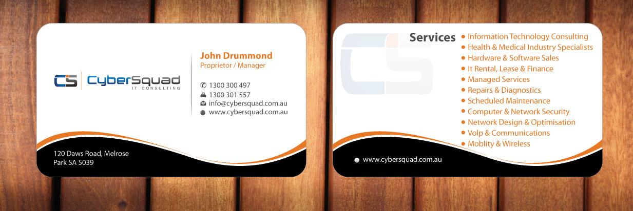 Business Card Design by Sbss for CyberSquad IT Consulting | Design #1125635