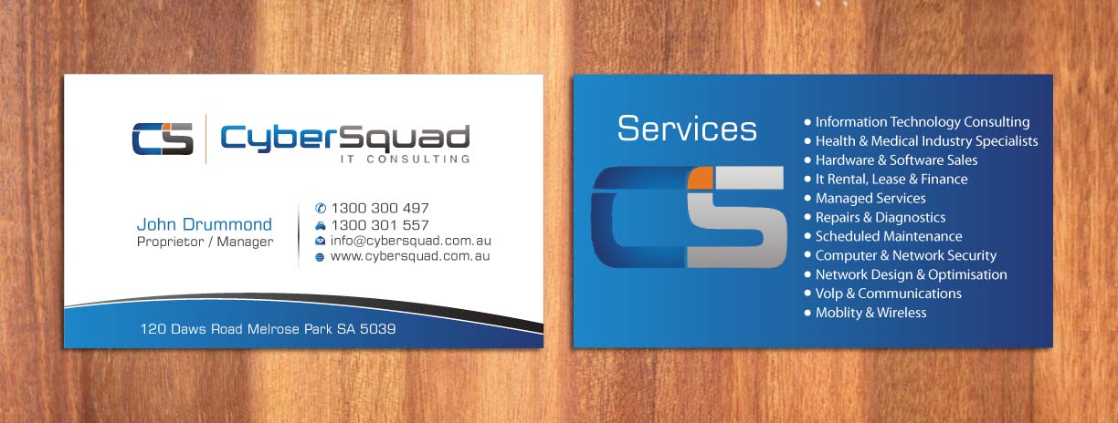 Business Card Design by Sbss for CyberSquad IT Consulting | Design #1125644